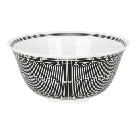 Hermes H Deco Bowl Black W White Large Model In Deco Bowl Deco