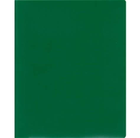 2-Pocket Plastic Folder with Fasteners, Dark Green Pocket Folder