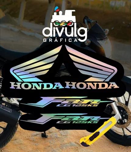 Kit Adesivos Honda Fan 125 Ks 2009 2010 Holográfico Parcelamento sem