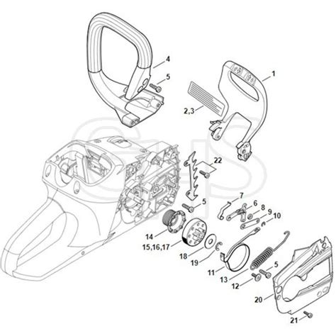 Stihl Msa C B Hand Guard Chain Brake Parts Diagram Ghs