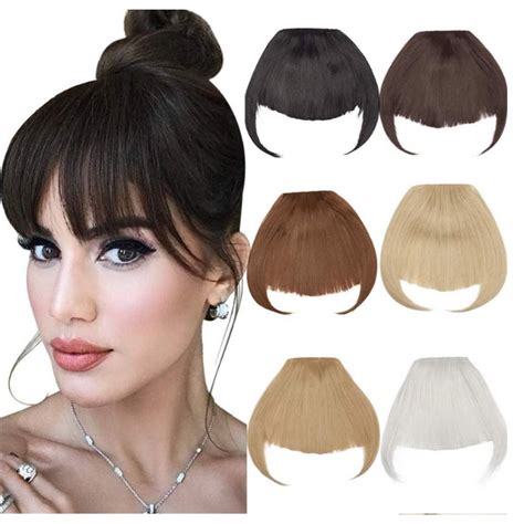 Franja Falsa Tic Tac aplique lisa Idêntica Cabelo Humano Shopee Brasil