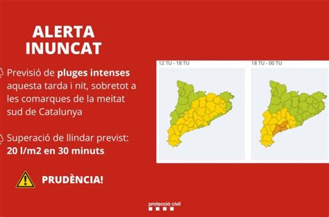 Protecció Civil activa l alerta del pla l INUNCAT per la previsió de