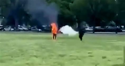 Dramatic Videos Show Moment Man Set Self On Fire Near White House