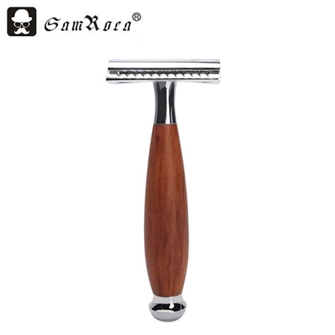 Samroca Classic Safety Razors Double Edge Handled Shaving Razor Wood Grain Traditional 1 Razor