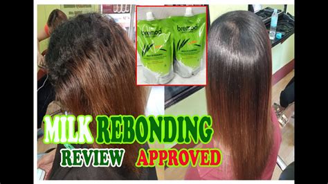 Hair Rebonding Using Bremod Milk Variantstep By Step Process Youtube