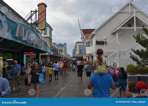 The Famous Boardwalk In Ocean City Maryland Editorial Stock Photo