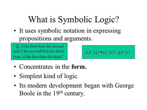 Philosophy Symbolic Logic