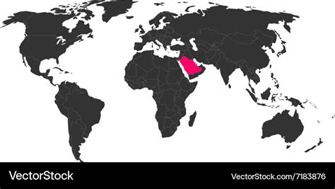 Saudi Arabia On World Map Map Of The World