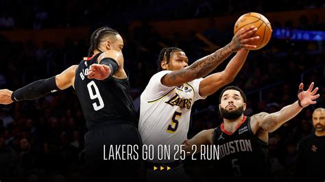 What A Run 25 2 Blitz Leads Lakers To Win Vs Rockets YouTube