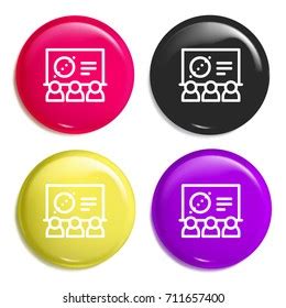 Lecture Multi Color Glossy Badge Icon Stock Vector Royalty Free