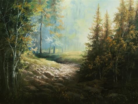 Captivating Sunlit Riverbed Painting