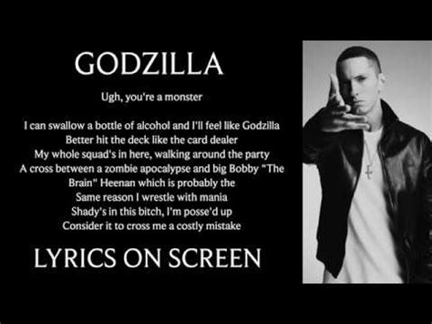 Eminem Godzilla Lyrics On Screen YouTube