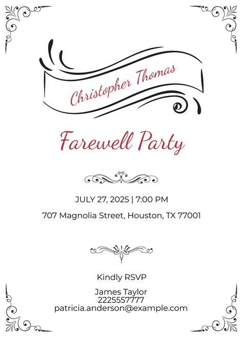 Don’t Just Say Goodbye without Holding a Party! Invite Loved Ones