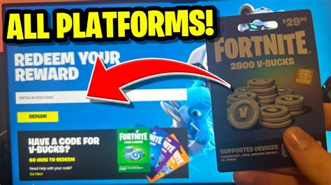 How To REDEEM Fortnite V BUCKS CODE On ALL Platforms FULL GUIDE