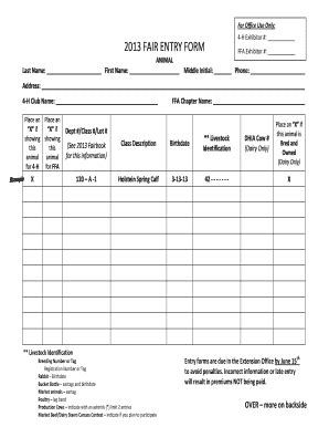 Fillable Online Extension Iastate Fair Entry Form Extension