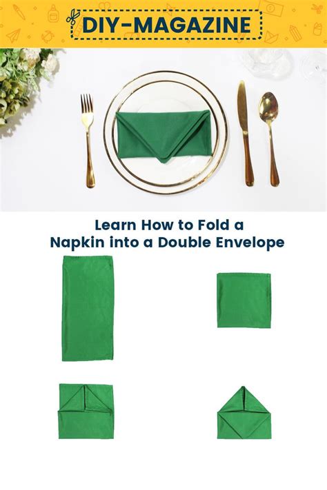 How To Fold A Napkin Into An Double Flap Envelope Letter Napkin