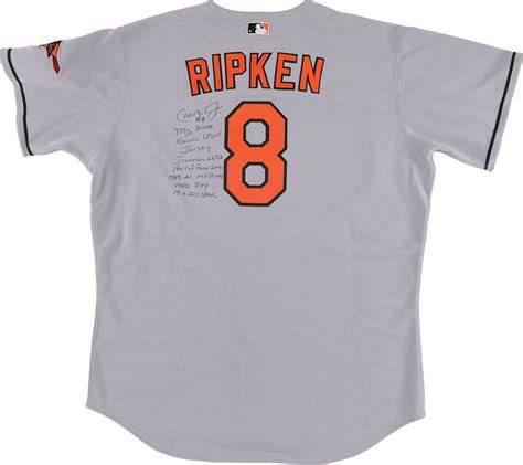 Cal Ripken Jr Baltimore Orioles Signed Game Worn Heavily Inscribed