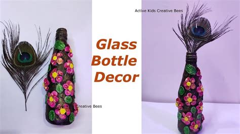 Antique Bottle Art Clay Art On Glass Bottle Altered Bottle Bottle Bottles Decoration