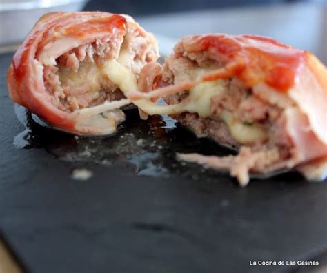 Bolitas De Carne Picada Con Mozzarella Bacon Y Salsa Barbacoa