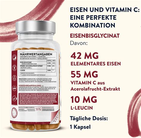 Eisen Hochdosiert Mg Und Nat Rliches Vitamin C Effektive Tabletten