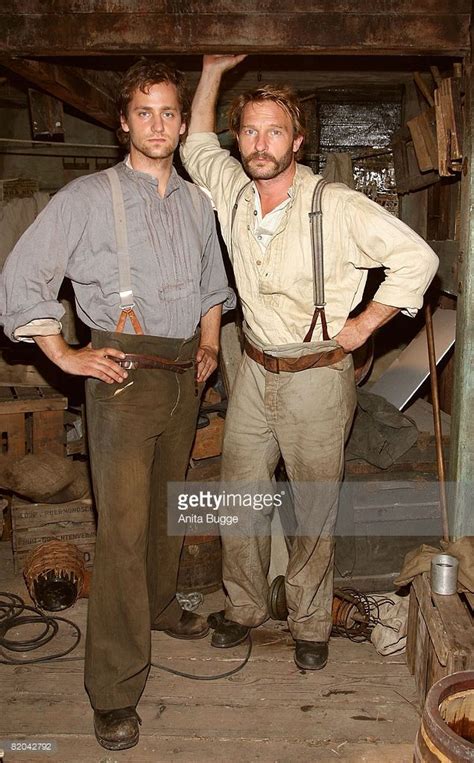 Actor Thomas Kretschmann R And Actor Florian Stetter Pose During A