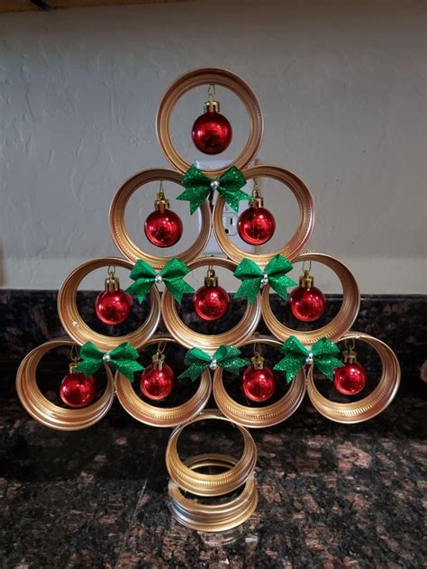 Canning Lids Christmas Tree Craft