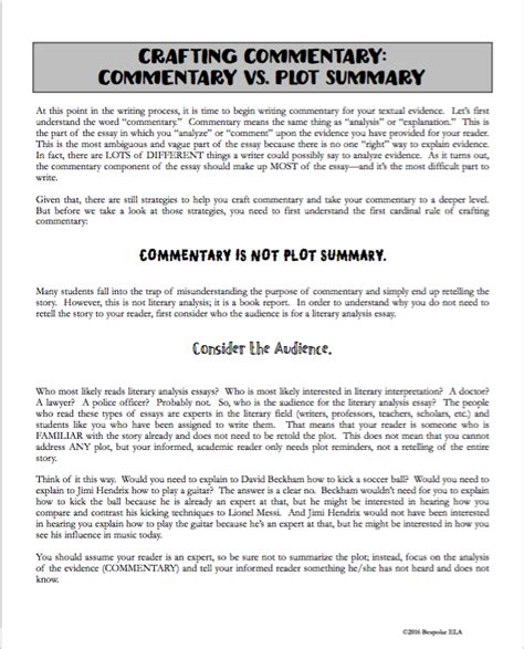 Examples Of Commentary