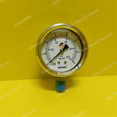 Jual Manometer Pressure Gauge Stainless Skon Inchi Bar