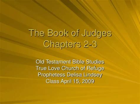 Ppt The Book Of Judges Chapters Powerpoint Presentation Free