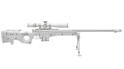 L115a3 Awp Sniper Rifle 3d Model Rigged Cgtrader