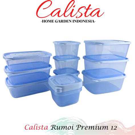 Jual CALISTA TOPLES SET PLASTIK CALISTA RUMOI PREMIUM SET ISI 12PCS