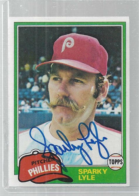 Sparky Lyle Autographed Topps Card Phillies Ebay