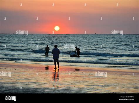 Beautiful sunset at Chaung Thar Beach, Myanmar Stock Photo - Alamy