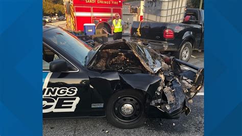 Sandy Springs Officer In Crash Off Abernathy Road