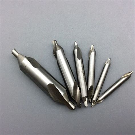 Durable Hss Combined Center Drills Bits 6pcs 60 Degree Countersink