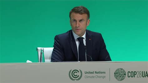 Suivez En Direct La Conférence De Presse Demmanuel Macron à La Cop28 à