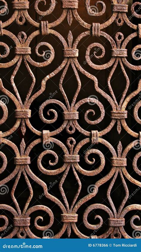 Antique Wrought Iron Pattern Grill Venice Royalty Free Stock Image