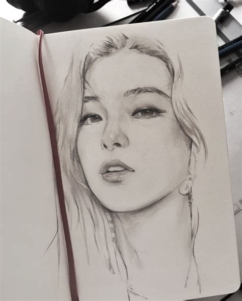 Red Velvet Seulgi By Toolkit04 Kpop Drawings Pencil Art Drawings