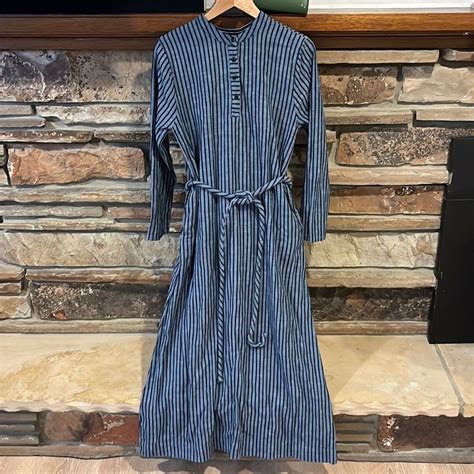 Ace & Jig Cotton Chambray Striped Long Sleeve Maxi Dr… - Gem