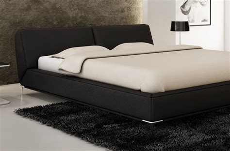 Lit Design En Cuir Italien De Luxe Letto Noir Mobilier Priv