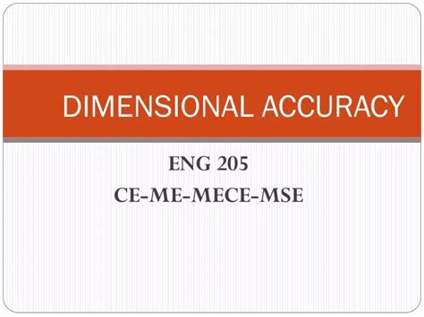 dimensional accuracy powerpoint    id