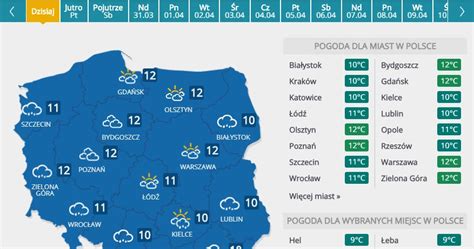 Pochmurno I Deszczowo Prognoza Na Koniec Marca Pogoda W Interia Pl