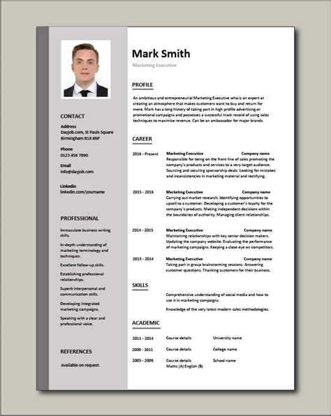 Marketing Executive Resume Sample Guide For Riset