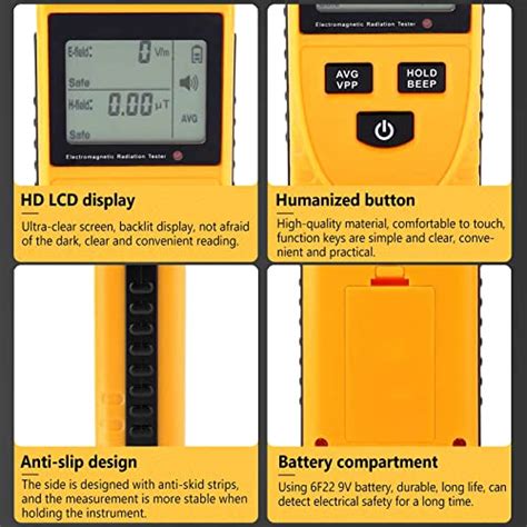 LIZHOUMIL EMF Meters Radiation Detector Handheld Digital