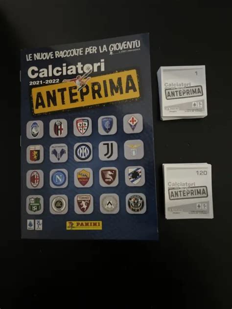 Calciatori Panini Anteprima Album Vuoto Set Completo