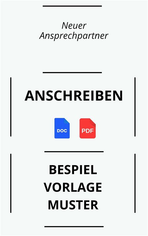 Neuer Ansprechpartner Anschreiben Muster Und Vorlage