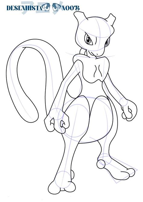 Como Desenhar O Mewtwo Do Pokemon Pokemon Coisas Para Desenhar