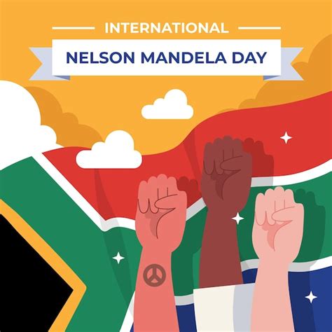 Premium Vector Flat Nelson Mandela International Day Illustration