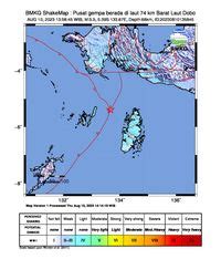 Gempa Terkini M Guncang Kepulauan Aru Maluku Terasa Kuat Di Dobo