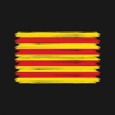 Catalonia Flag Brush Strokes National Flag 11383275 Vector Art At Vecteezy